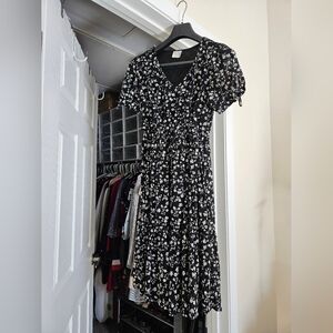 Siren Lily Black and White Floral Dress